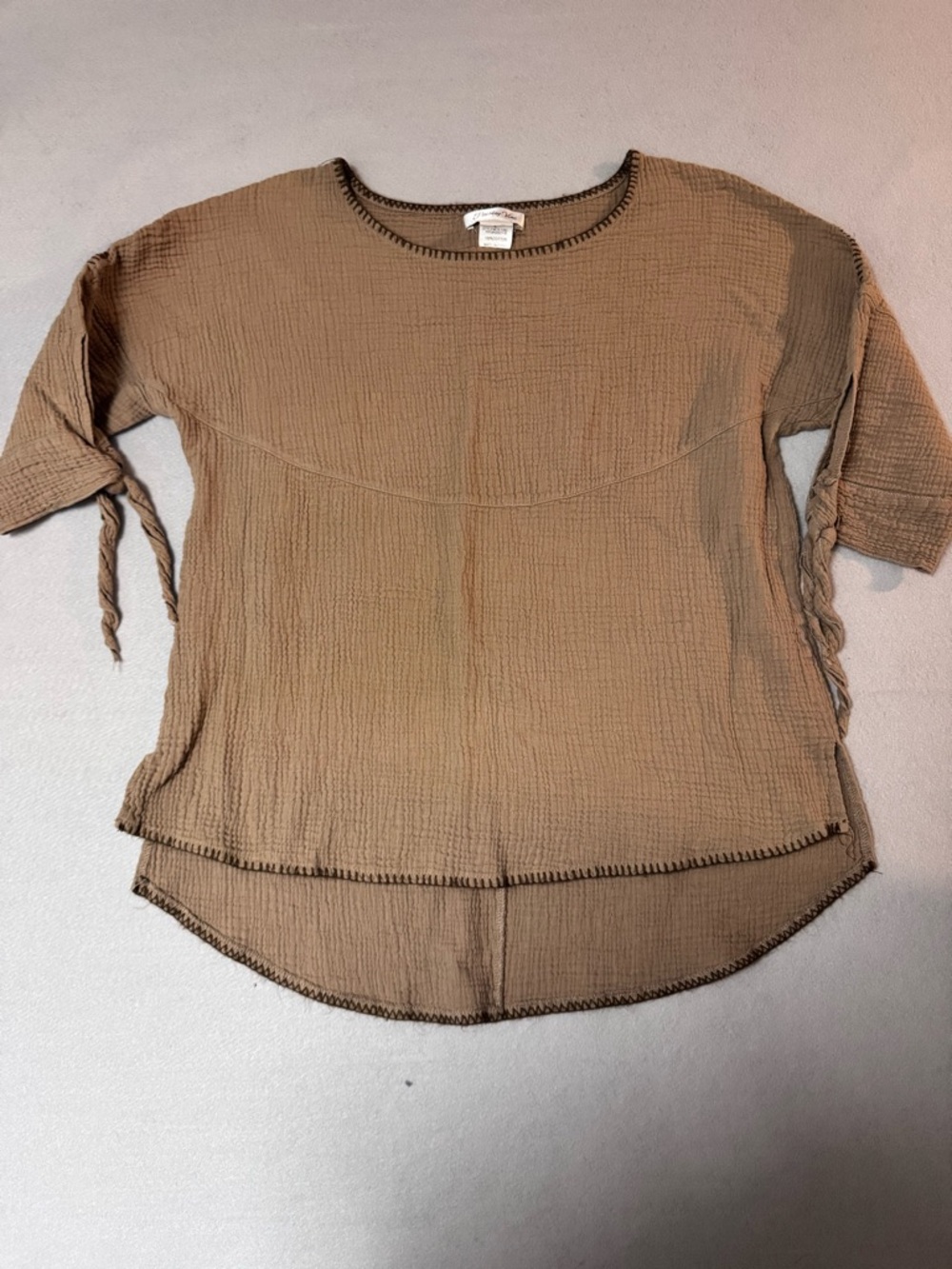 Women's Paisley Vine  Tie-Sleeve Blouse